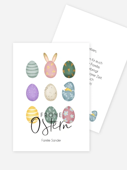 Osterkarte Eierparty