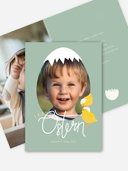 Osterkarte Kleines Küken