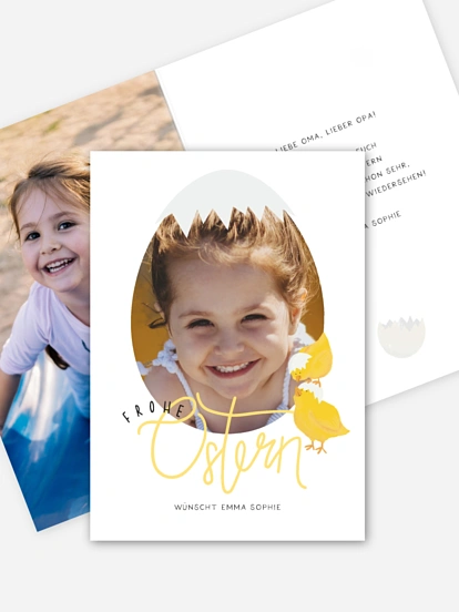 Osterkarte Kleines Küken