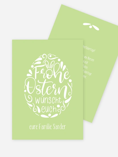Osterkarte Handlettering Ei