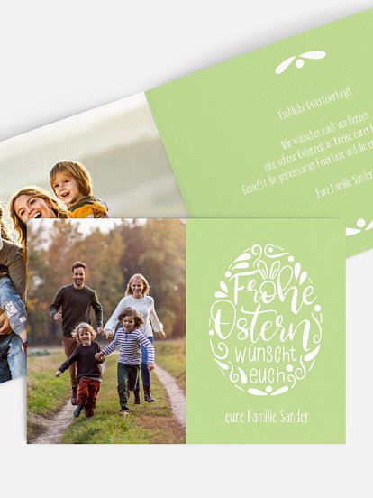 Osterkarte Handlettering Ei