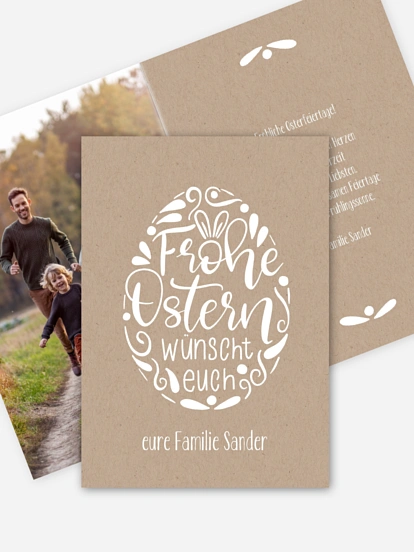 Osterkarte Handlettering Ei