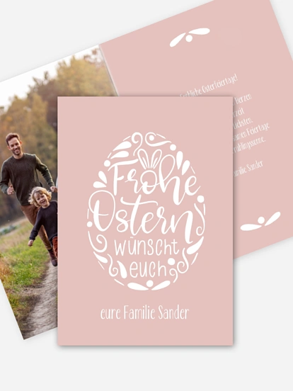 Osterkarte Handlettering Ei