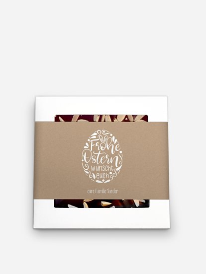 Schokolade Ostern Handlettering Ei