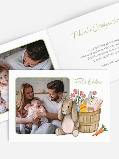 Osterkarte Geschenkkorb