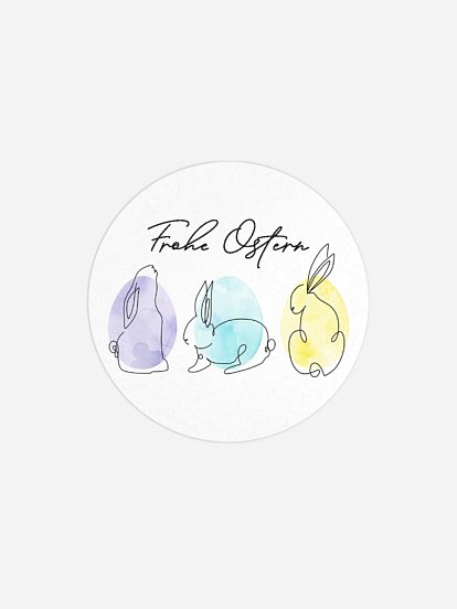 Aufkleber Ostern Minimal Rabbits