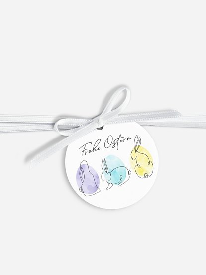 Geschenkeanhänger Minimal Rabbits