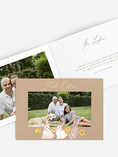 Osterkarte Häschenwiese