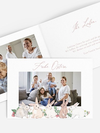 Osterkarte Häschenwiese