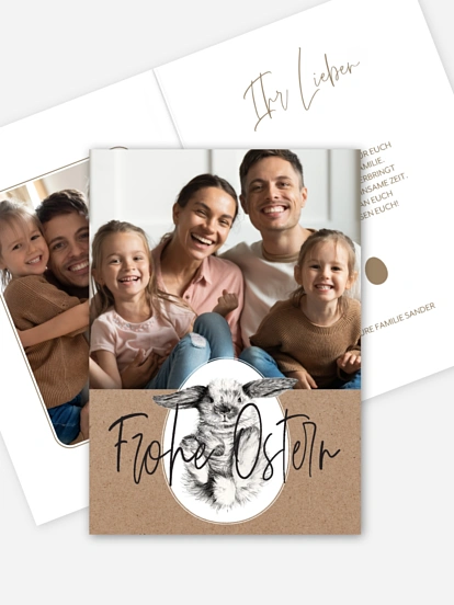 Osterkarte Little Rabbit