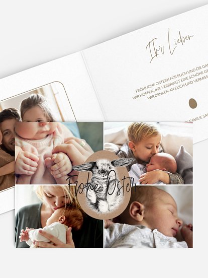 Osterkarte Little Rabbit