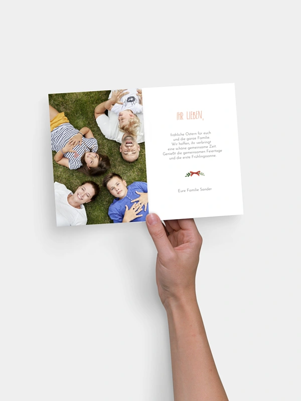 Osterkarte Hasenfreunde