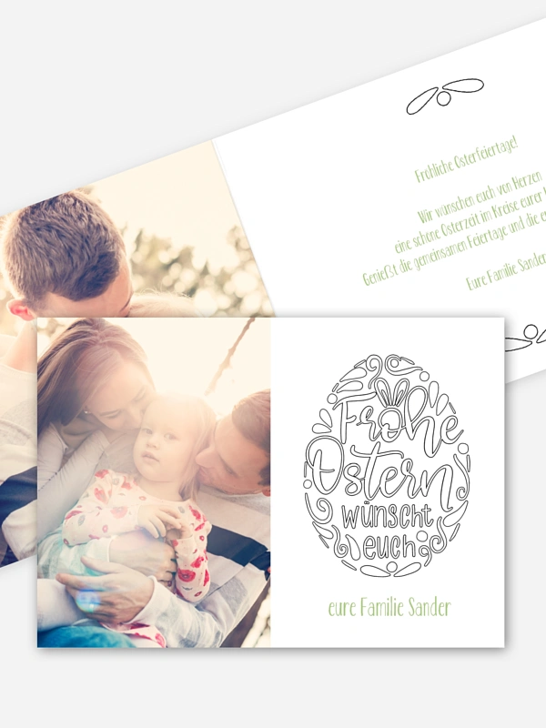 Handlettering Ei zum Ausmalen