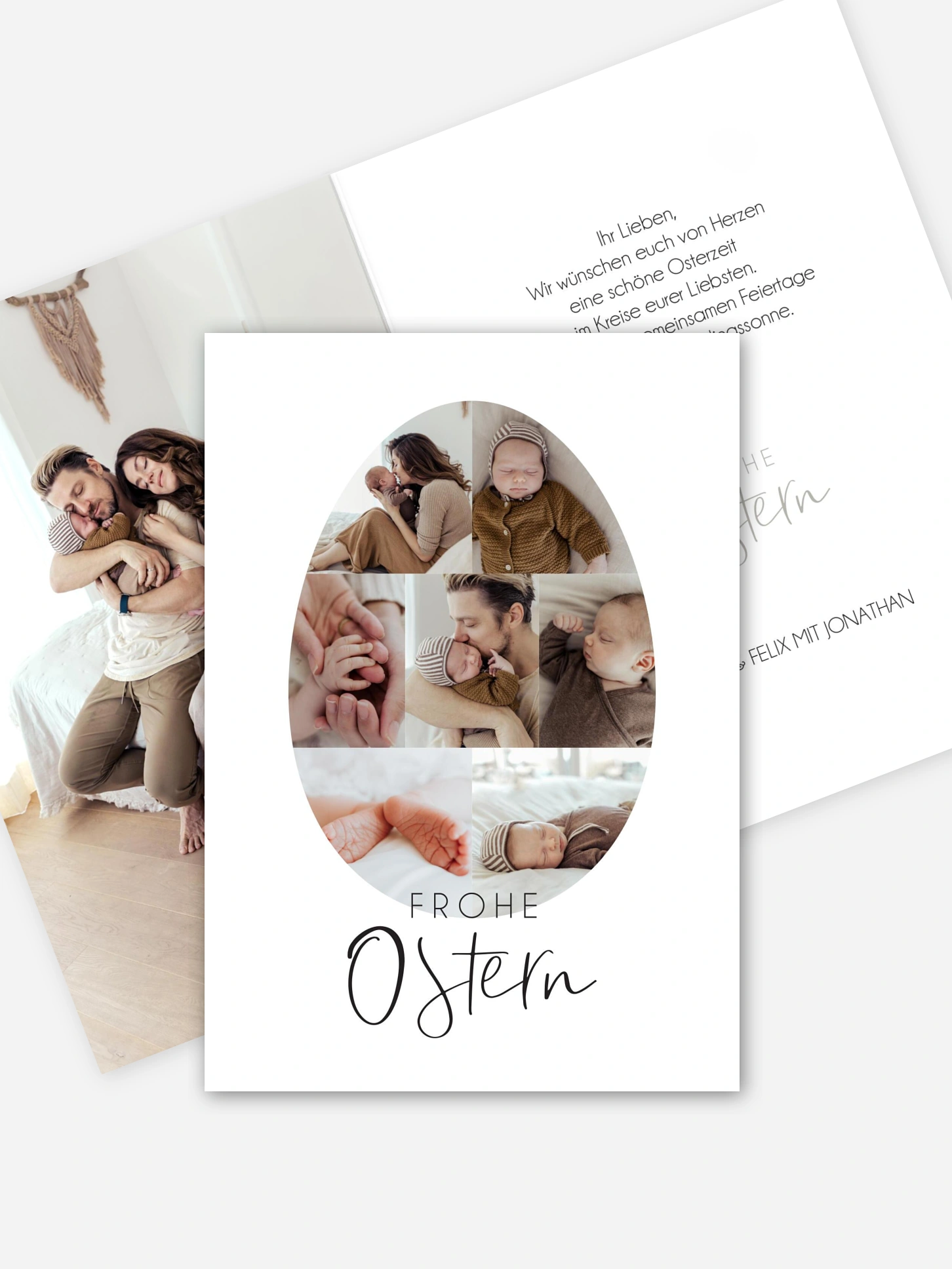 Osterkarte Osterei Collage
