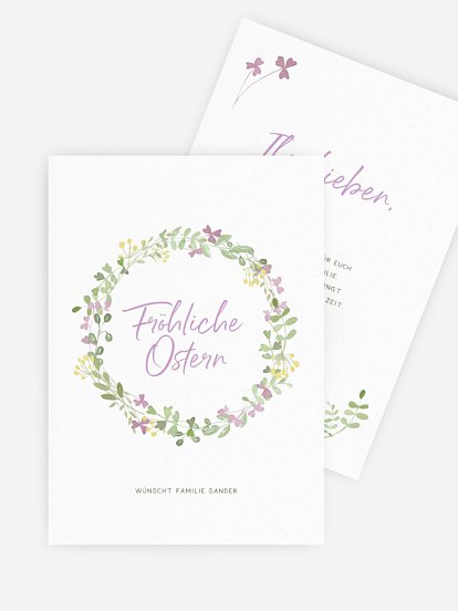 Osterkarte Osterklee