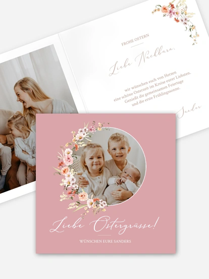 Osterkarte Feldblumen