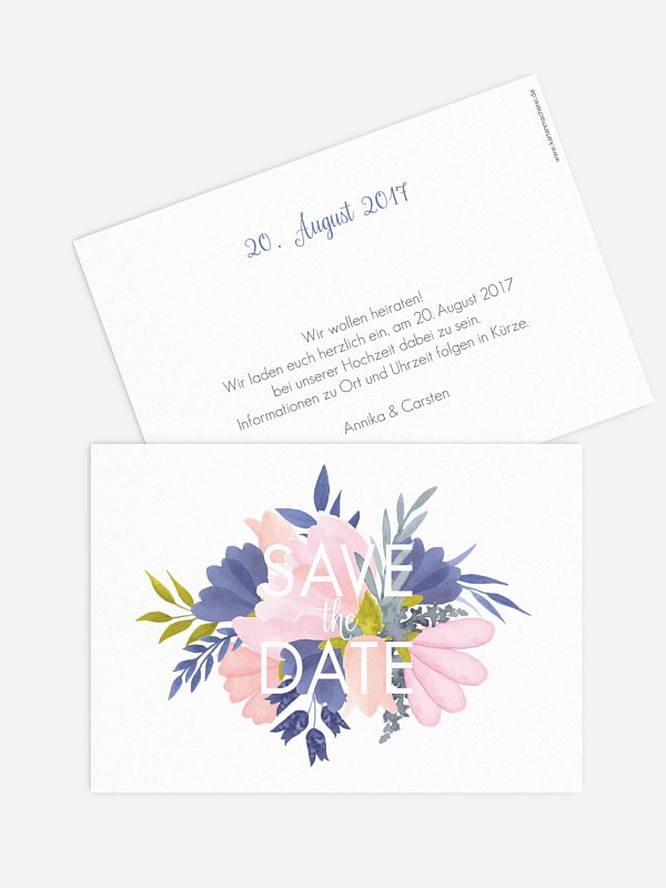 Save-the-Date Karte Field Of Flowers