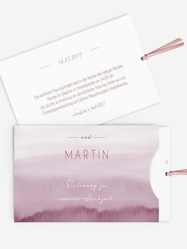 Hochzeitseinladung Misty Landscape