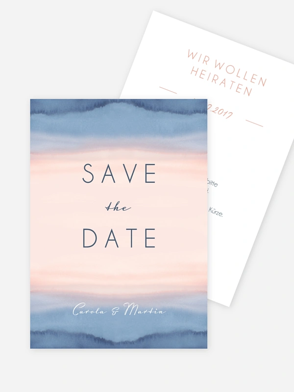 Save-the-Date Karte Misty Landscape