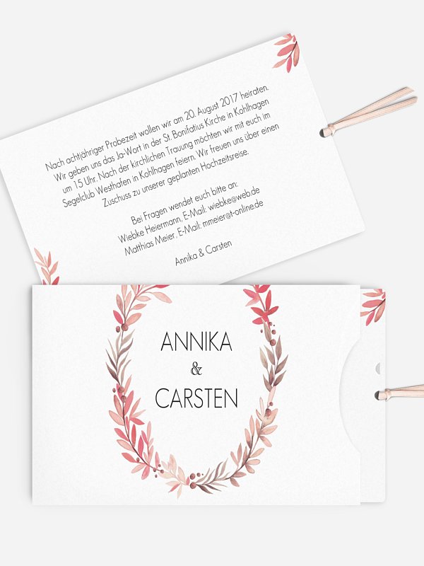 Hochzeitseinladung Seasonal Leaves