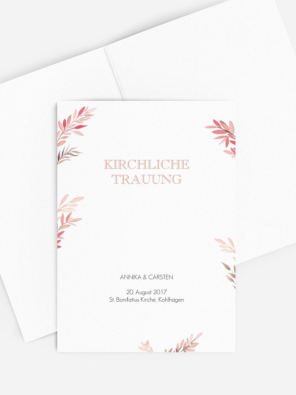 Kirchenheft Hochzeit Seasonal Leaves