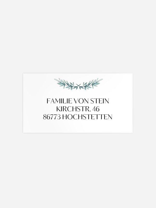 Empfängeraufkleber Konfirmation und Kommunion Seasonal Leaves