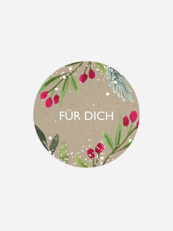 Geschenkaufkleber Weihnachten Very Merry