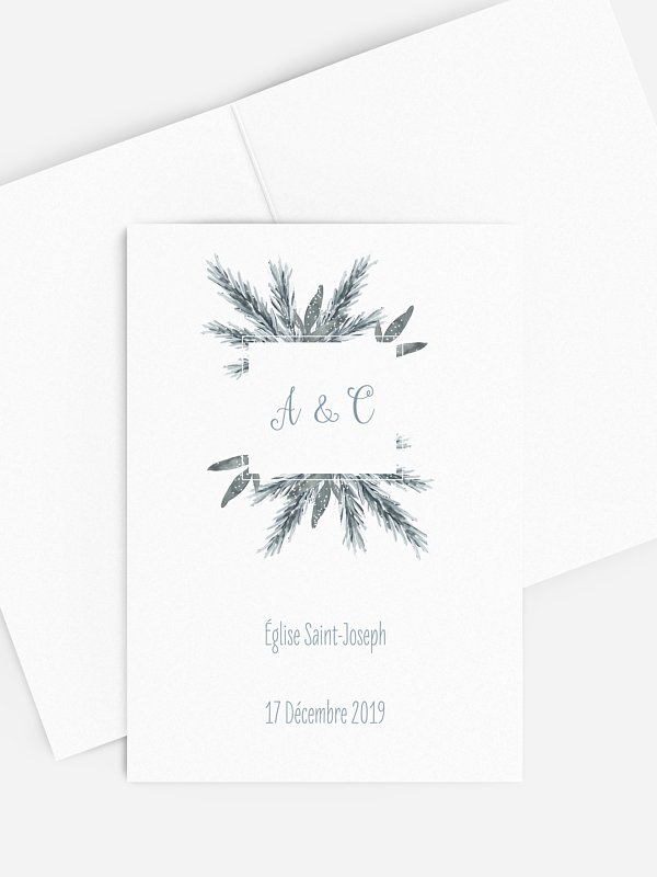 Livret de messe mariage Pin en aquarelle