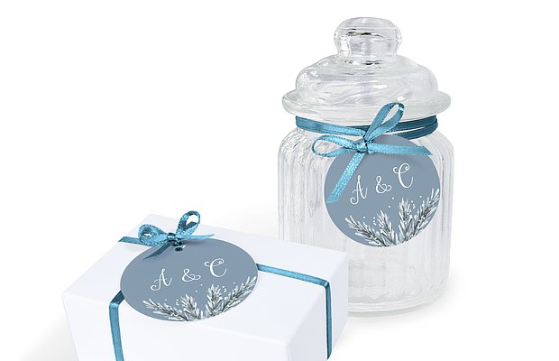 Anhänger mit Band zur Hochzeit Painted Pine