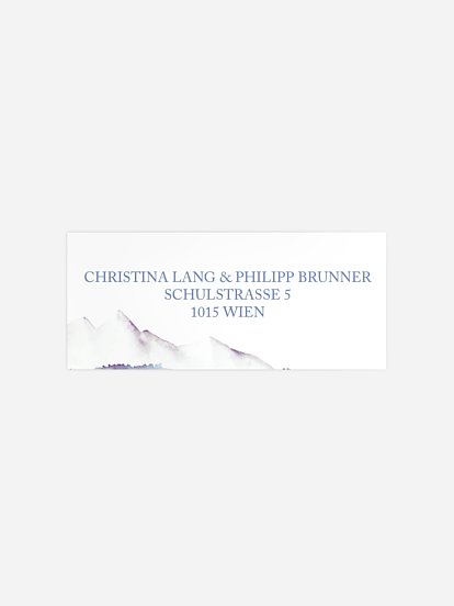 Absenderaufkleber Hochzeit Monte Bella