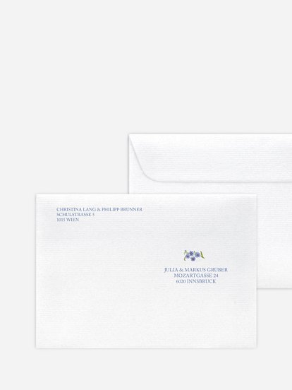 Bedruckter Briefumschlag Hochzeit Monte Bella