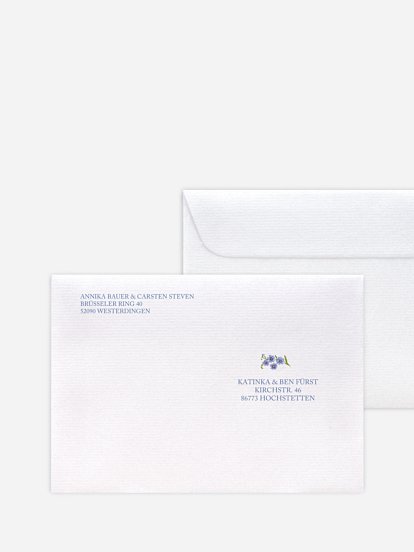 Bedruckter Briefumschlag Hochzeit Monte Bella