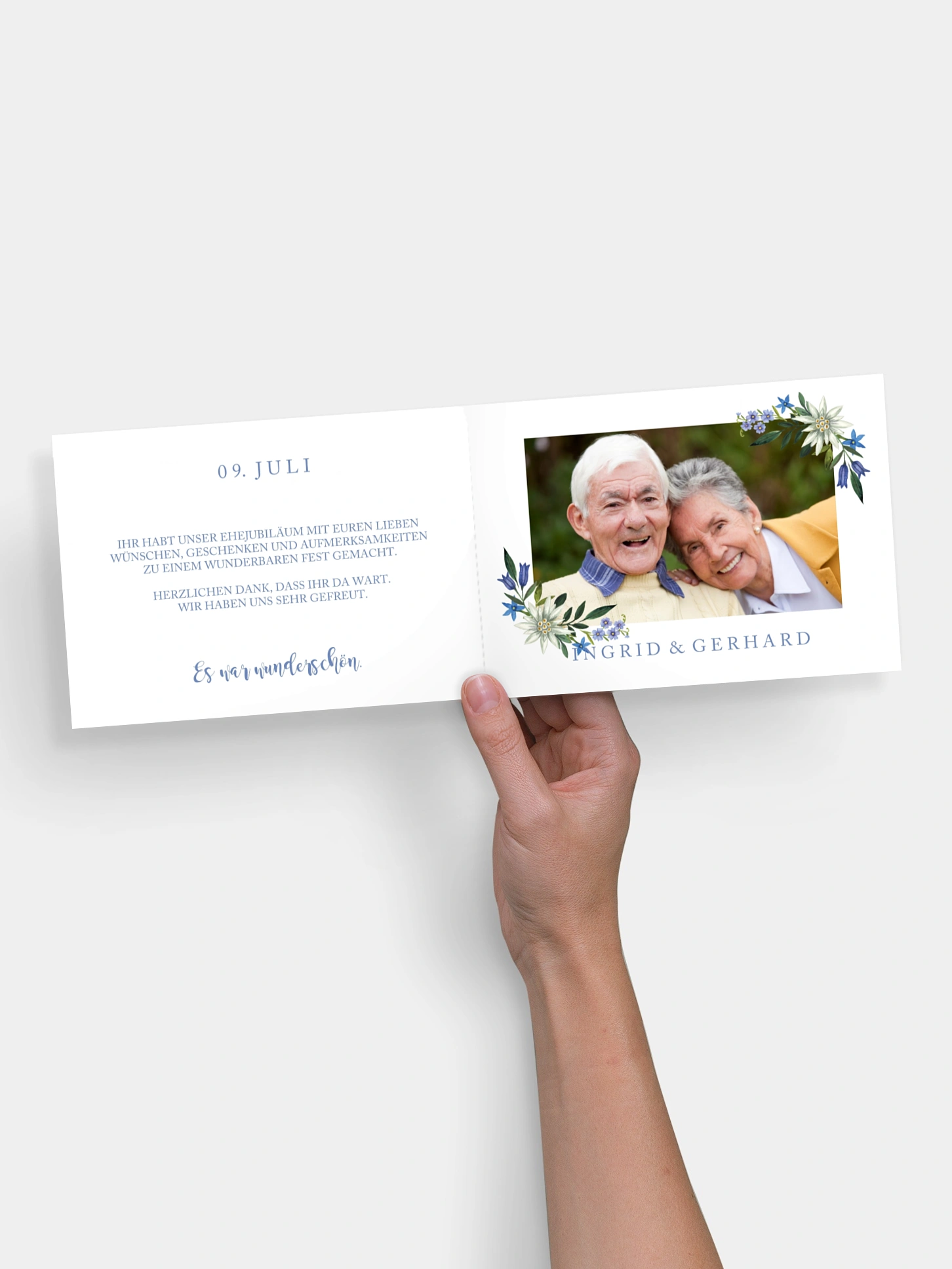 Danksagung zur Goldenen Hochzeit Monte Bella