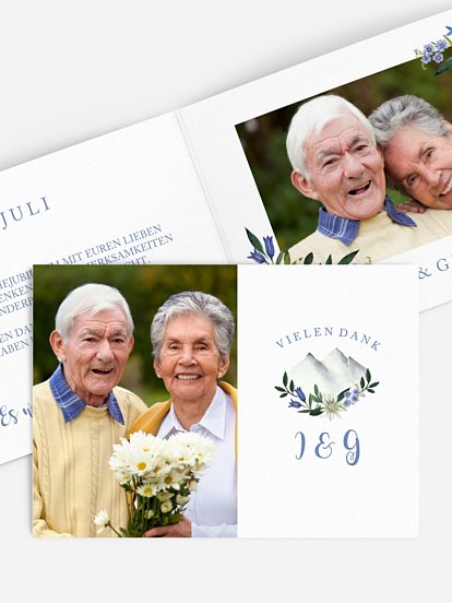 Danksagung zur Goldenen Hochzeit Monte Bella