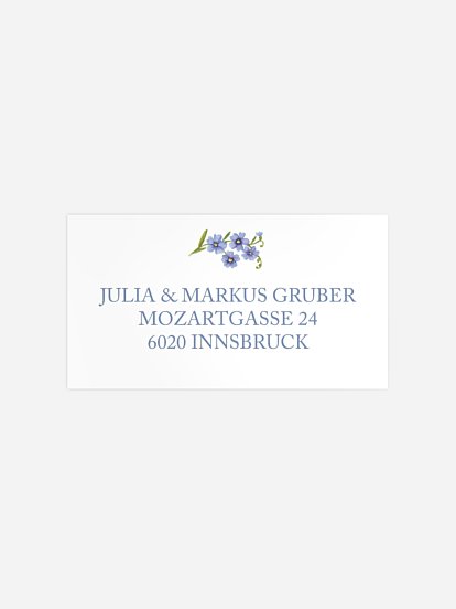 Empfängeraufkleber Silberhochzeit Monte Bella