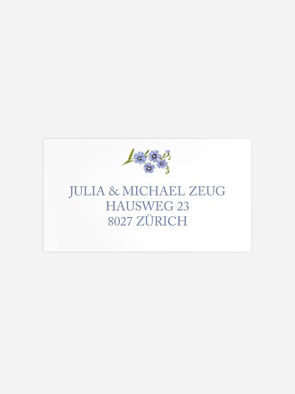 Empfängeraufkleber Silberhochzeit Monte Bella