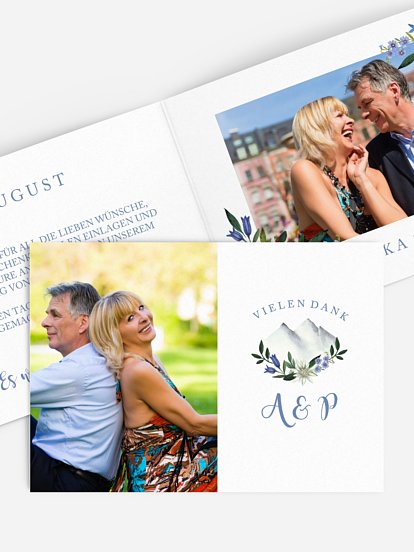 Danksagung zur Silberhochzeit Monte Bella