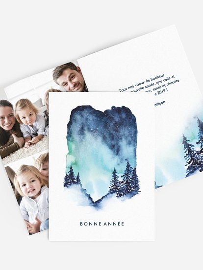 Carte de voeux Nuit d'hiver