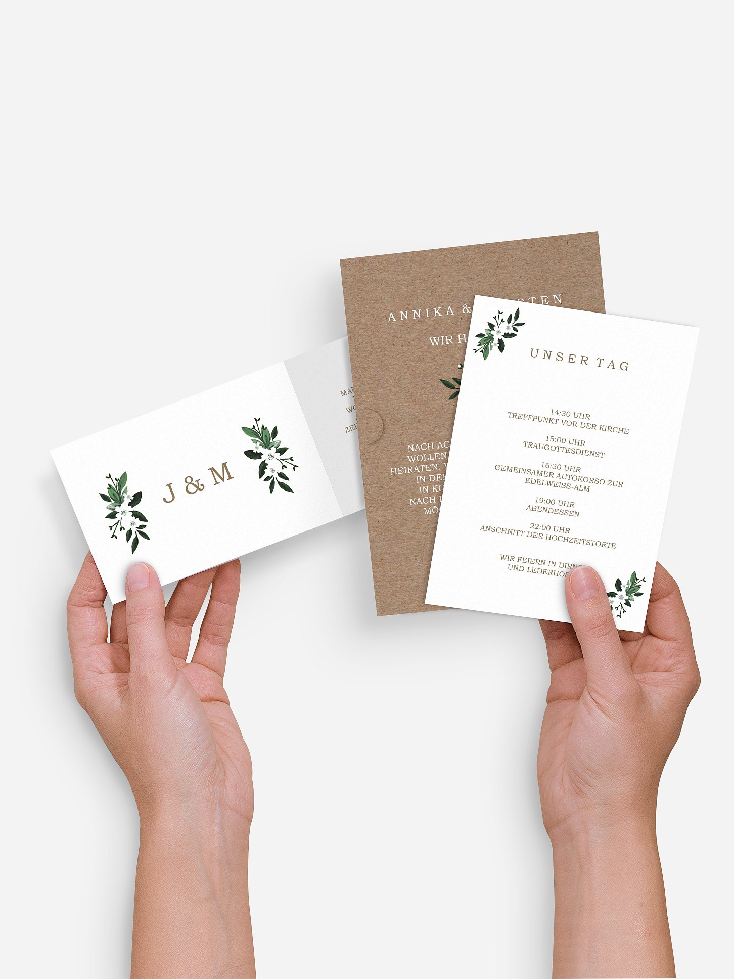 Hochzeitseinladung Rustic Flowers