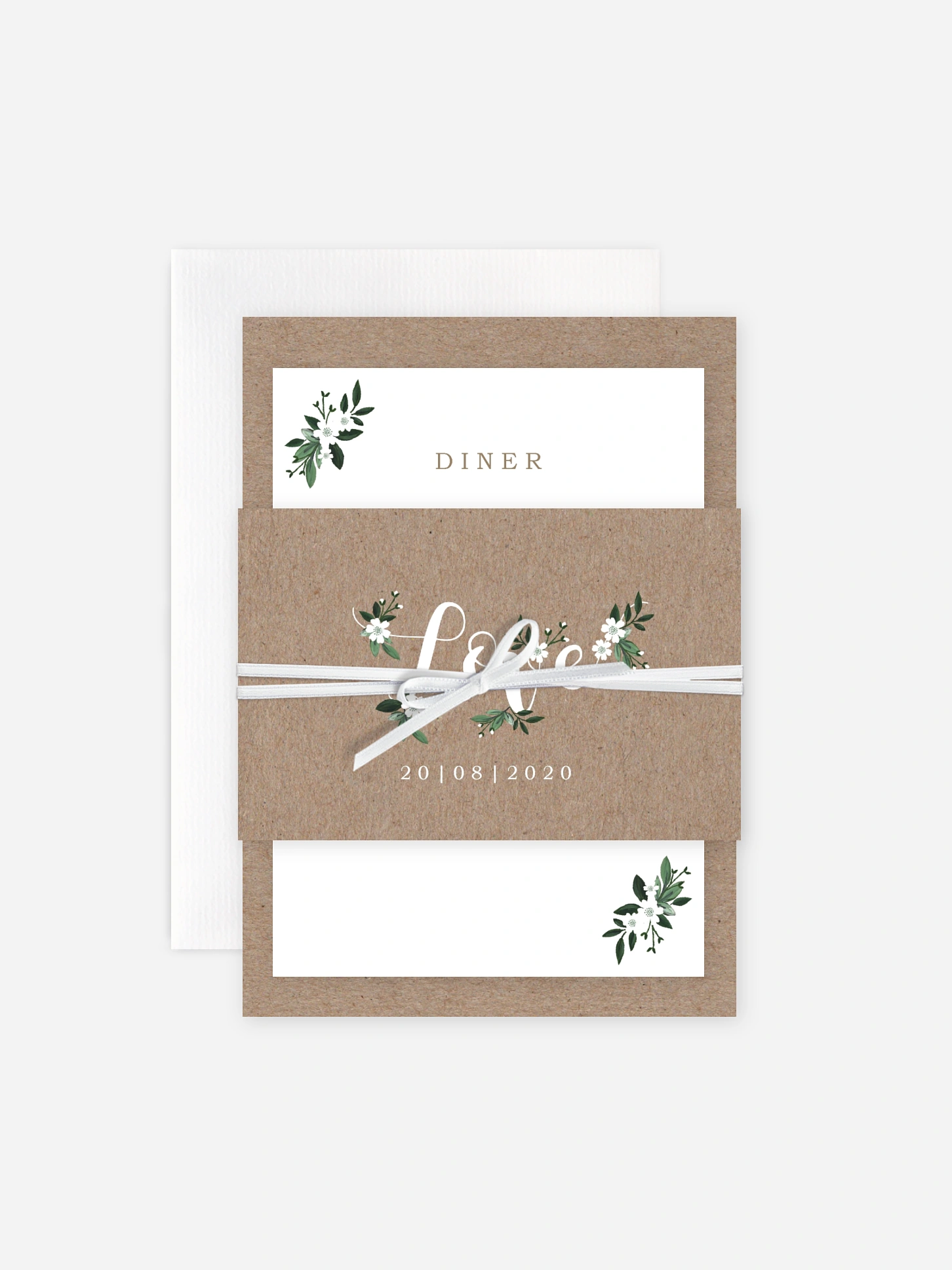 Faire-part mariage Fleurs rustiques