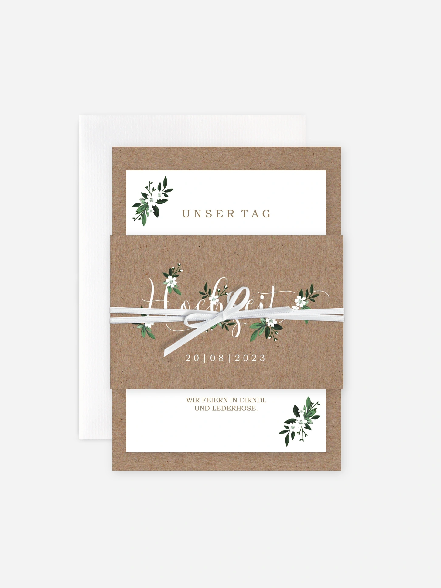Hochzeitseinladung Rustic Flowers