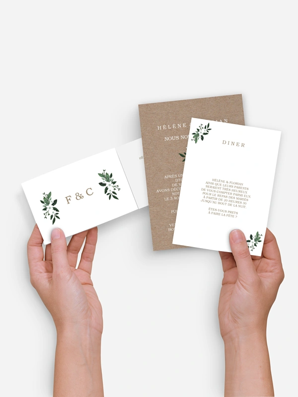 Faire-part mariage Fleurs rustiques