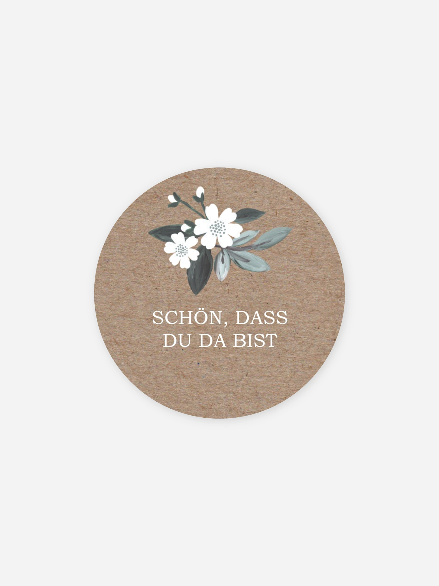 Geschenkaufkleber Hochzeit Rustic Flowers