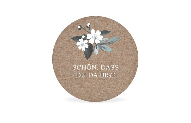 Geschenkaufkleber Hochzeit Rustic Flowers