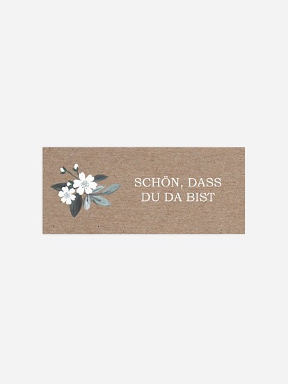 Geschenkaufkleber Hochzeit Rustic Flowers