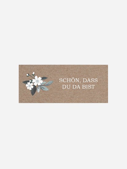 Geschenkaufkleber Hochzeit Rustic Flowers