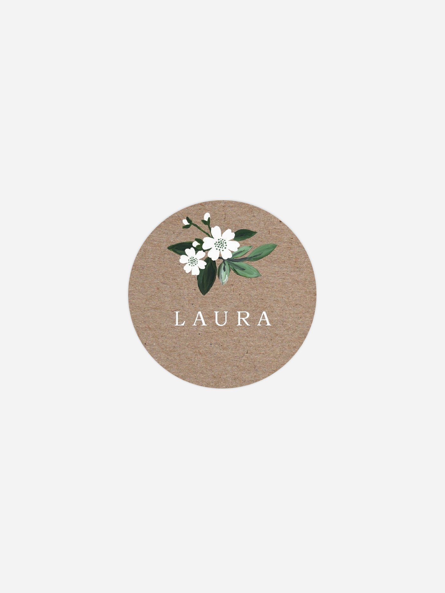 Geschenkaufkleber personalisiert Rustic Flowers