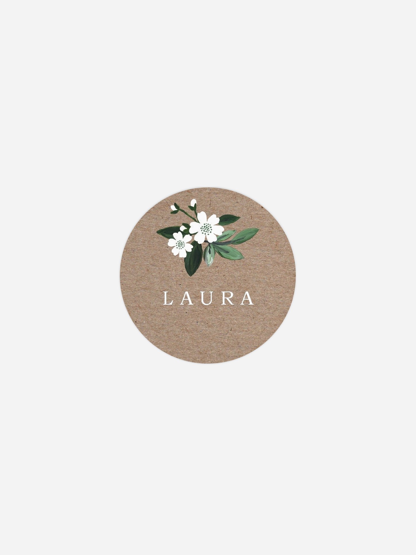 Geschenkaufkleber personalisiert Rustic Flowers