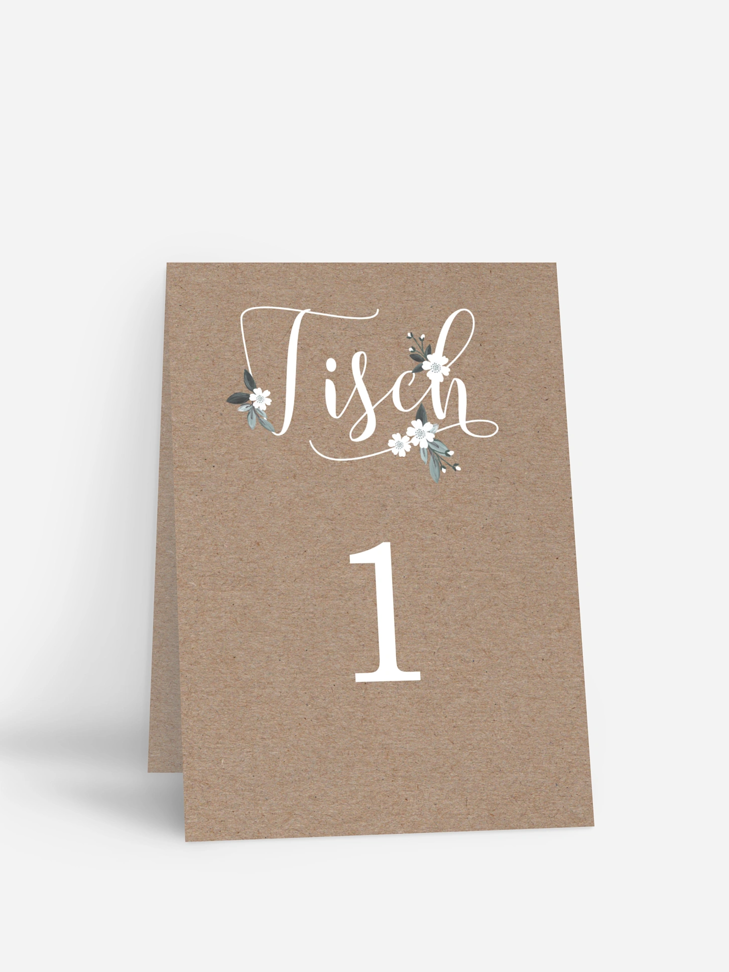 Tischnummer Rustic Flowers