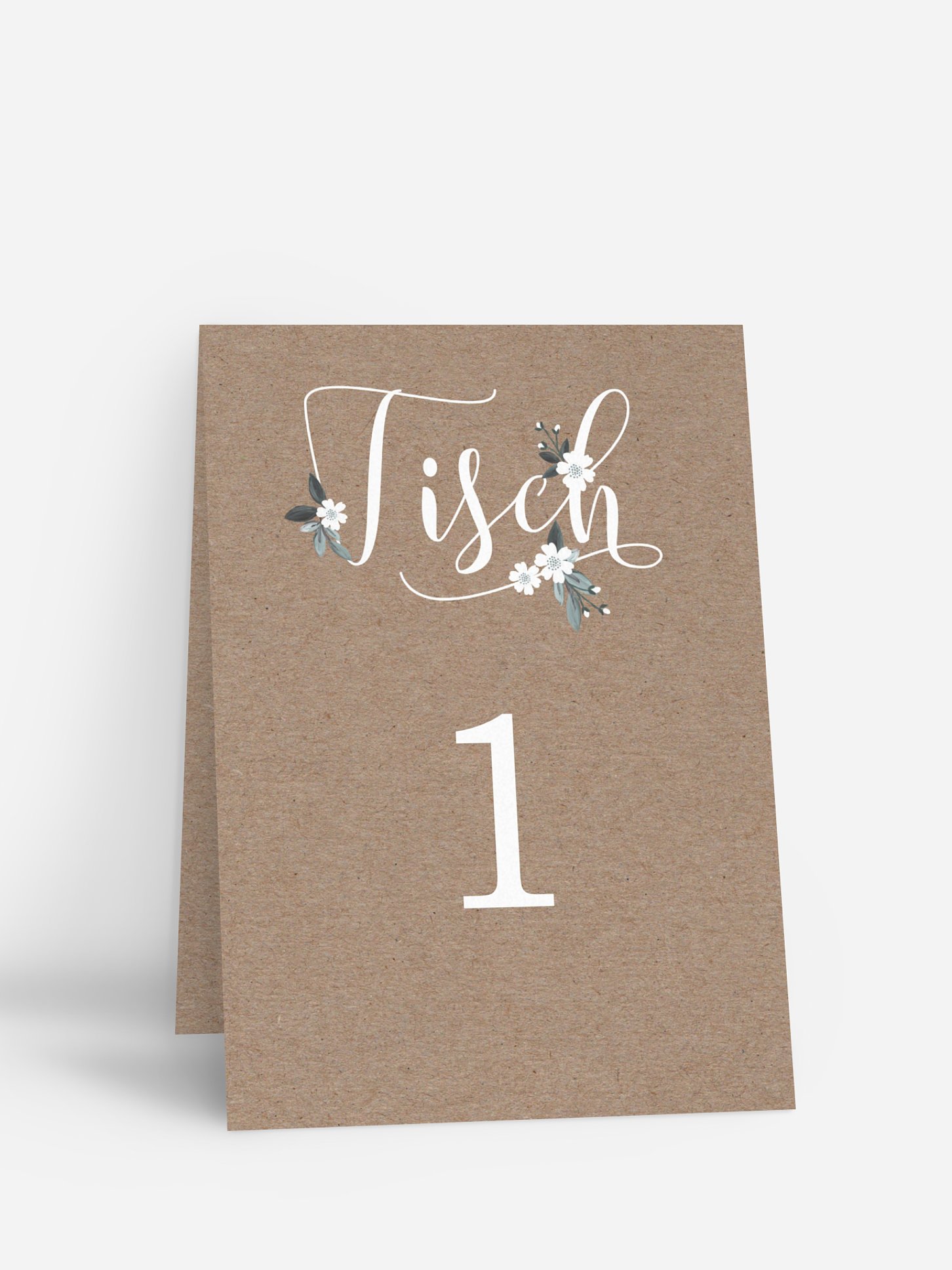 Tischnummer Rustic Flowers